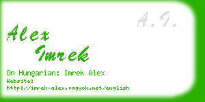 alex imrek business card